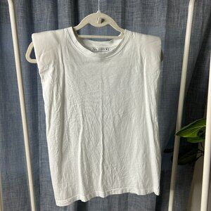 Zara Small White Sleeveless Tank – Minimal & Chic